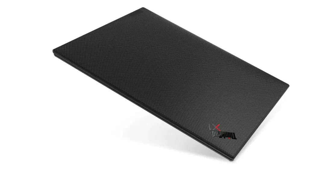 Vista de la laptop ThinkPad X1 Nano de 13” cerrada y con su tapa texturizada