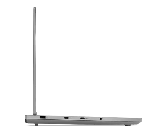 Left side profile view of an open Legion 5i laptop