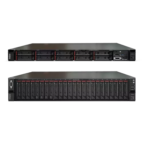 Lenovo ThinkSystem Rack Servers - front facing 2 stacked