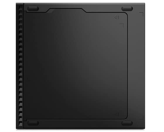 Vista posteriore sinistra di Lenovo ThinkCentre M70q Tiny di terza generazione (Intel) inserito in un sistema Lenovo ThinkCentre Tiny-in-One