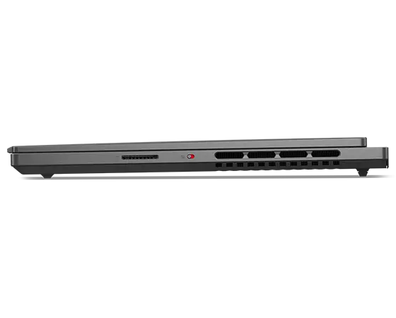 Left side profile view of Storm Grey Legion Slim 5i Gen 8 laptop ports