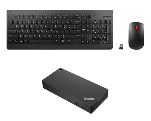 Lenovo Pacote de trabalho 7 - Dock, teclado e mouse, fone de ouvido