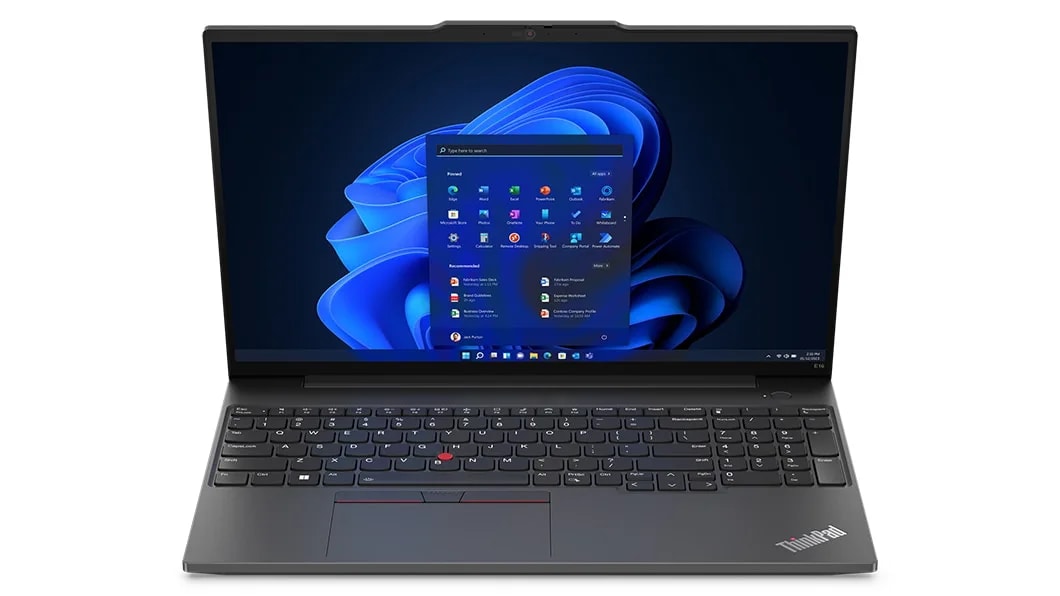 Front view of the Thinkpad E16 Gen 1 (16 AMD)