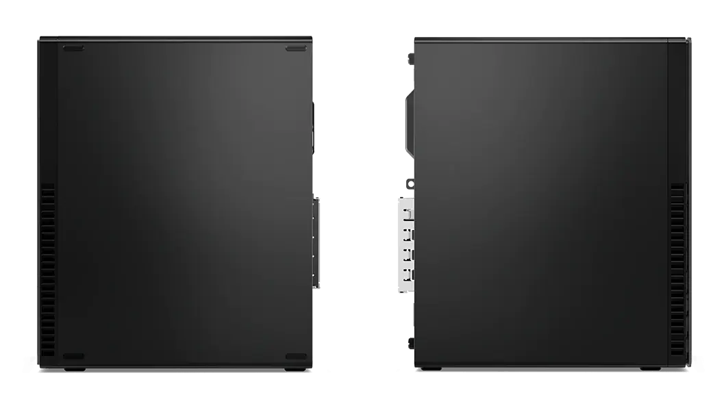 Vista de los paneles izquierdo y derecho de la ThinkCentre M75s 