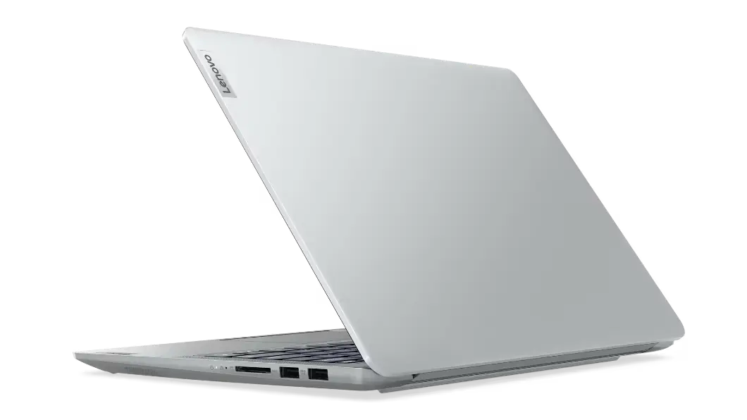Imagen de los perfiles derecho e izquierdo de la laptop IdeaPad 5i Pro 6ta Gen (14&quot;, Intel) abierta a 90°, en color Cloud Grey