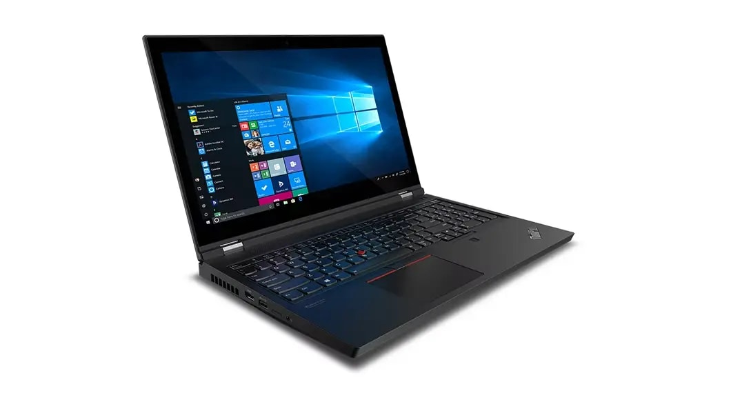 Left-angled view of the ThinkPad T15g laptop