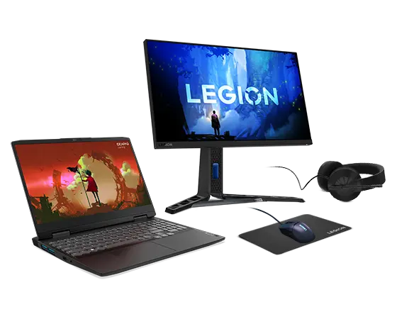 Lenovo IdeaPad Gaming 3 15ARH7 R5 16G 512G NOS + Legion Y25-30 + Legion M300s + Legion H200 + Mouse Pad AMD Ryzen 5 6600H Processor (3.30 GHz up to 4.50 GHz)/No Operating System/512 GB SSD