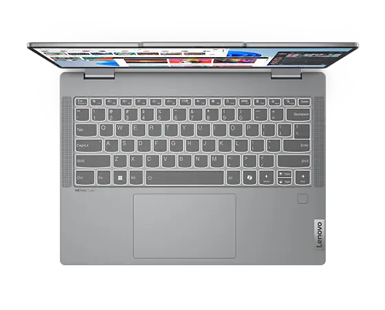 Lenovo IdeaPad 5 2-i-1 Gen 9 (14-tommers Intel) -tastatur sett ovenfra