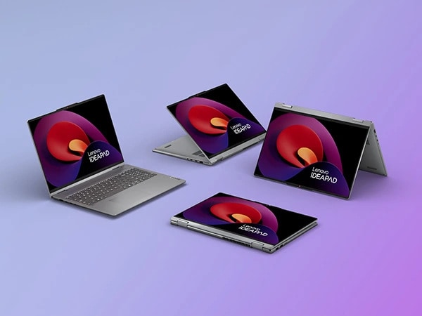 Lenovo IdeaPad 5 2-in-1 Gen 9 (16â€ Intel) laptops in four different modes