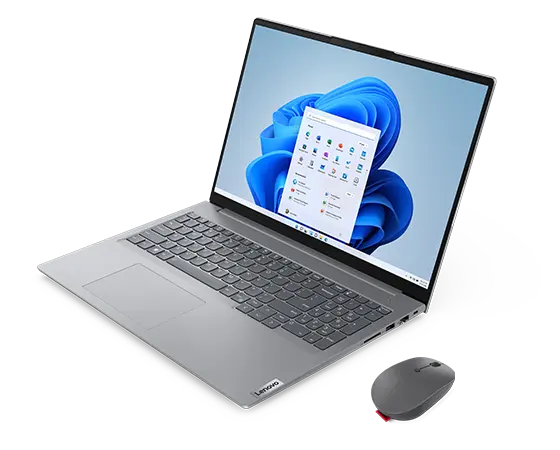 Image of Lenovo ThinkBook 16-ABP Gen6 + Mouse Lenovo Go Processore AMD Ryzen™ 7 7730U (da 2,0 GHz fino a 4,5 GHz)/Windows 11 Pro 64/512 GB SSD M.2 2242 PCIe Gen4 TLC