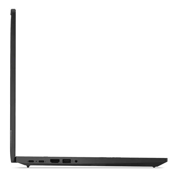 Lenovo ThinkPad T16 Gen 3 (16" Intel) laptop — left side view, lid open