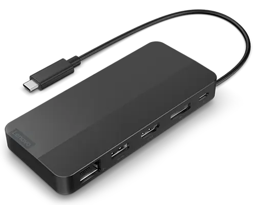 Lenovo USB-C 雙顯示器旅行用擴充基座（含配接器）