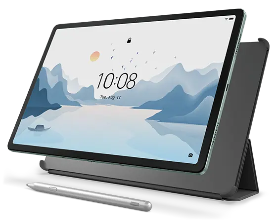 Lenovo Tab P12 with Matte Display (8GB 128GB) (Wifi) - Sage Green + Pen + Folio (Grey) Processore MediaTek Dimensity 7050 (da 2,6 GHz )/Android/128 GB UFS 2.2