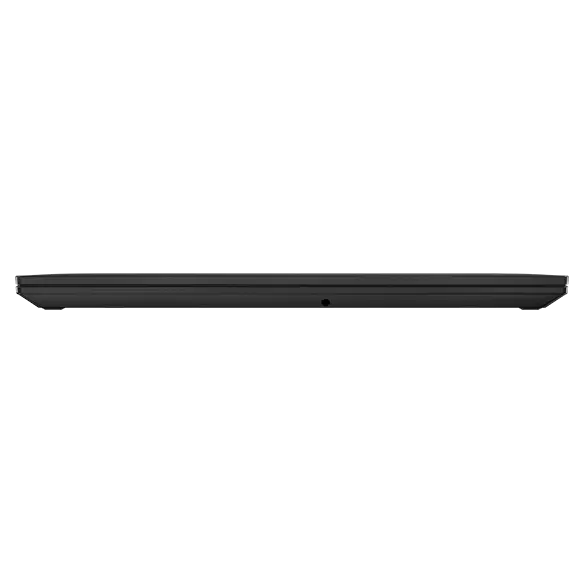 Gros plan du portable Lenovo ThinkPad P16s Gen 2 (16" Intel) fermé, montrant les bords du capot supérieur et du clavier
