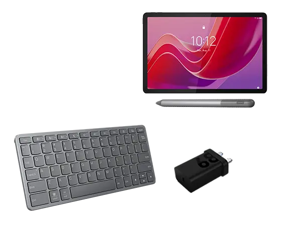 

Lenovo Tab M11 (4GB 128GB) (Wifi) - Luna Grey + Pen, Charging Adaptor & Wireless Keyboard MediaTek Helio G88 Processor (2.00 GHz )/Android/128 GB eMMC