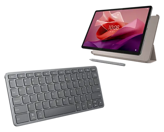 Lenovo Tab P12 (8GB 256GB) (Wifi) - Storm Grey + Pen, Folio (Oat) & Bluetooth Wireless Keyboard MediaTek Dimensity 7050 Prozessor (2,60 GHz )/Android/256 GB UFS 2.2