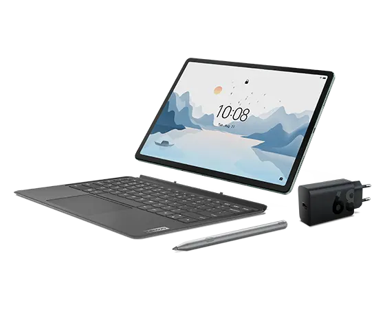 Lenovo Tab P12 with Matte Display (8GB 128GB) (Wifi) - Sage Green + Pen, Charging Adaptor & Bluetooth Wireless Keyboard Processador MediaTek Dimensity 7050 (2,60 GHz )/Android 13 or Later/128 GB UFS 2.2