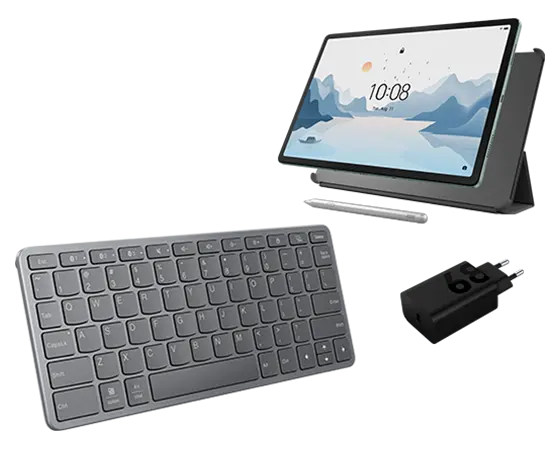 Lenovo Tab P12 with Matte Display (8GB 128GB) (Wifi) - Sage Green + Pen, Folio (Grey), Charging Adaptor & Wireless Keyboard Processador MediaTek Dimensity 7050 (2,60 GHz )/Android 13 or Later/128 GB UFS 2.2