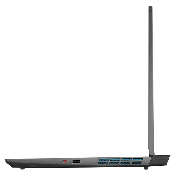 Left side profile view of Lenovo LOQ 16APH8 laptop ports