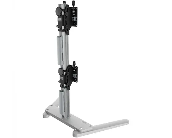 Atdec Freestanding Heavy Duty Dual Vertical Monitor Mount - Silver - image 5