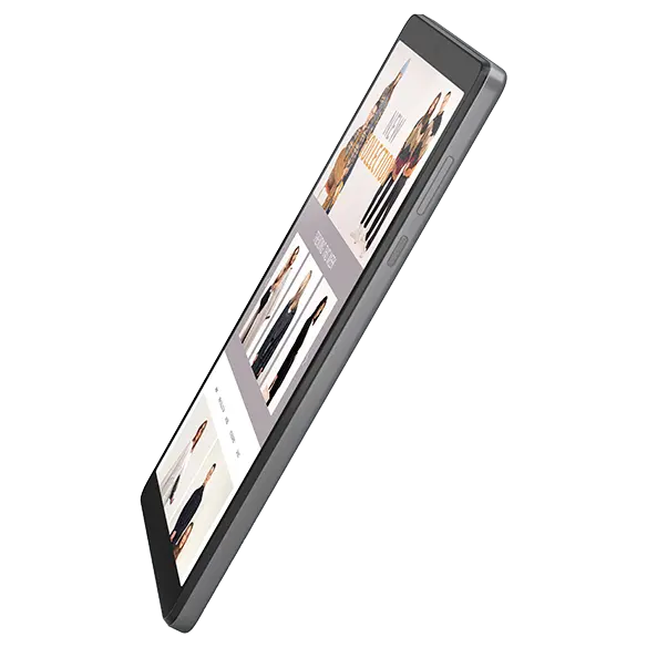 Side-profile view of Lenovo Tab M8 Gen 4 tablet facing right