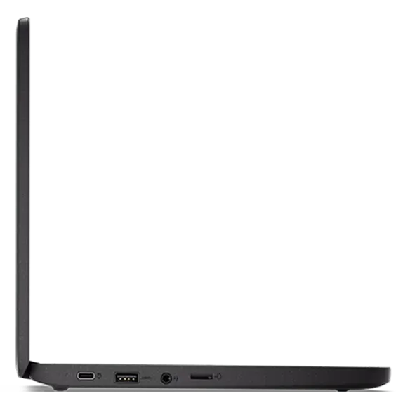 Lenovo 100e Chromebook Gen 3 laptop left side profile view