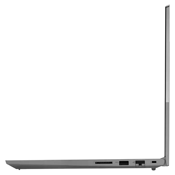 Right-side profile of Lenovo ThinkBook 15 Gen 5 laptop open 90 degrees.