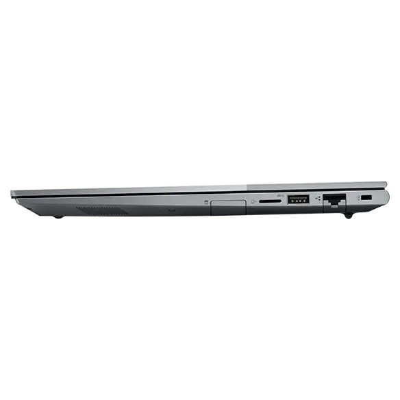 Profile of right-side ports on the Lenovo ThinkBook 14 Gen 4+ laptop, closed cover.