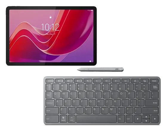 Lenovo Tab M11 (4GB 128GB) (Wifi) - Luna Grey + Pen & Bluetooth Wireless Keyboard MediaTek Helio G88 Prozessor (2,00 GHz )/Android/128 GB eMMC