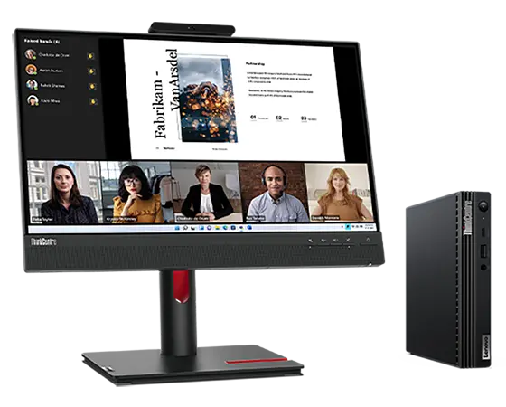 Lenovo Desktop M75q + Monitor Tiny-in-one 22