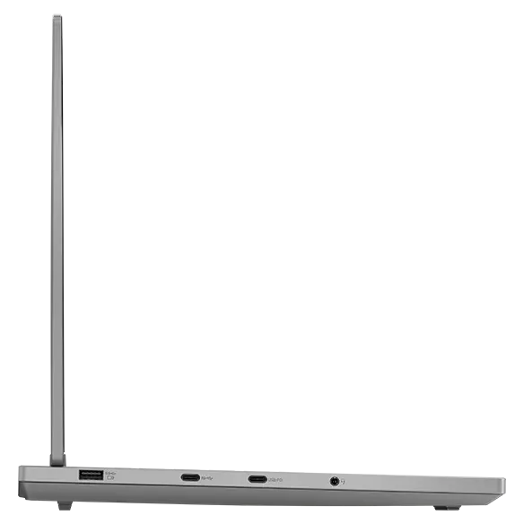 Left side profile view of an open Legion 5i laptop