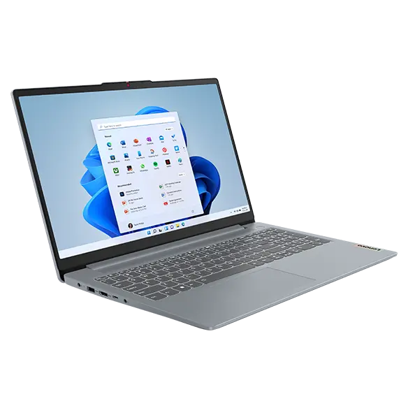 IdeaPad Slim 3 Gen 8 front facing right, display on