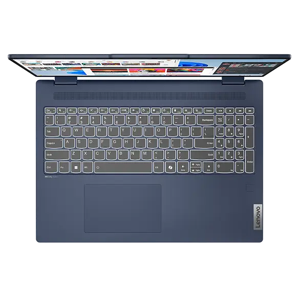 Top view of cosmic blue Lenovo IdeaPad 5 2-in-1 Gen 9 (16'' Intel) keyboard