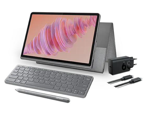 Lenovo Tab Plus (8GB 256GB) (Wifi) - Luna Grey + Sleeve, Pen, Charging Adaptor & Bluetooth Wireless Keyboard Processore MediaTek Helio G99 (da 2,2 GHz )/Android/256 GB UFS 2.2