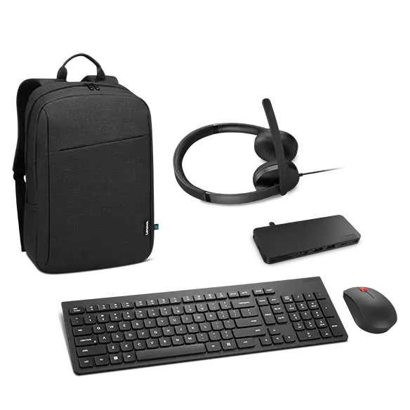 

Lenovo Accessory bundle - 16" Backpack, USB-C Dock, Wired Headset, Wireless Keyboard & Mouse