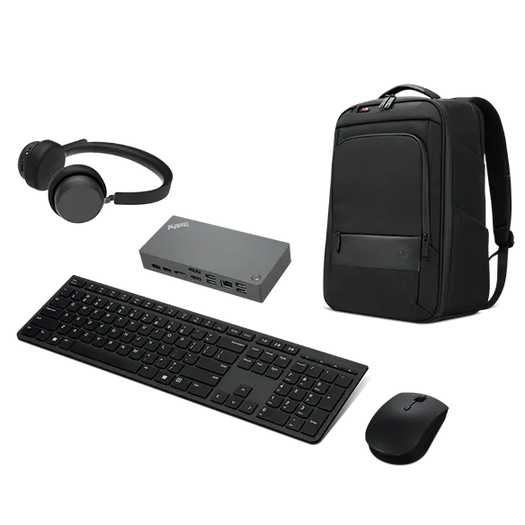 

Lenovo Accessory bundle - 16" Backpack, USB-C Dock, Wireless Headset, Rechargeable Keyboard & Mouse