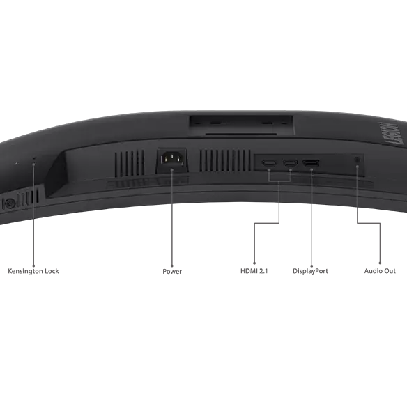 Lenovo legion r34w | 34" curved gaming monitor | uwqhd 3440x1440 | 180hz | va | 0,5ms | freesync premium | hdr10 3 Closeup of legion r32qc-30 monitor.