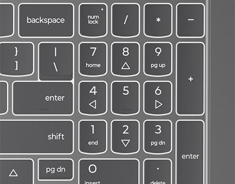 מחשב נייד IdeaPad Pro 5 16AKP10 83JN001MIV מבית Lenovo Lenovo IdeaPad Pro 5 Gen 10 (16” AMD) laptop boasting its numeric keypad to simply tasks with less hassle & more convenience.