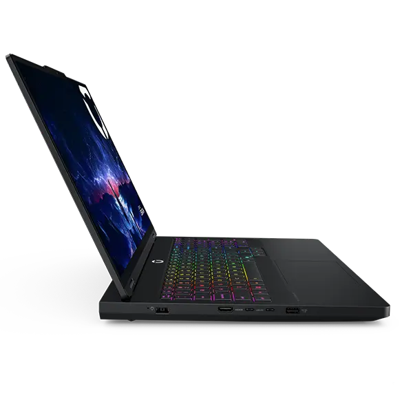 Side profile of Legion Pro 5i Gen 10 showing HDMI, USB-C, and Ethernet ports.