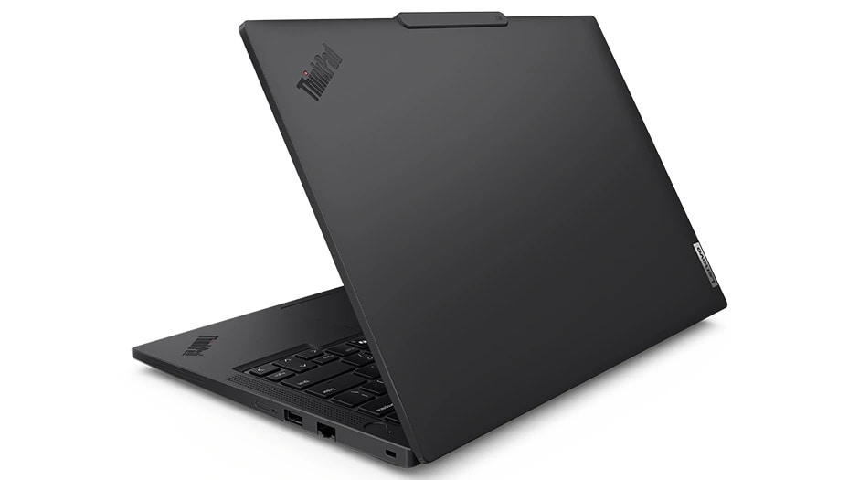 Both sides of the Lenovo ThinkPad T14 Gen 6 laptop include USB ports for easy connectivity & file transfers.