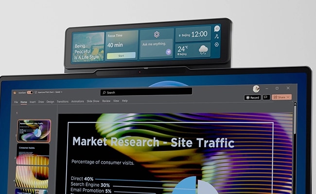 Lenovo ThinkBook 16p Gen 6 (16″ Intel) with Magic Bay Bar, enhancing productivity with modular accessories like LTE, Light, and Studio for seamless workflow.