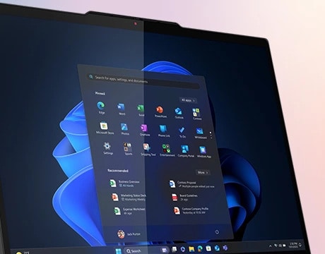 The Communications Bar on the Lenovo ThinkPad T14s 2-in-1 laptop includes a 5MP camera, standard or infrared.