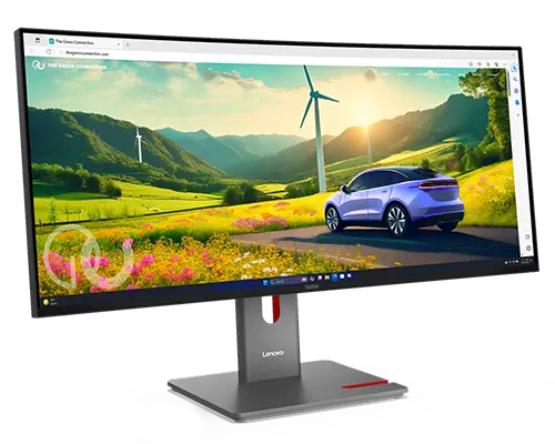ThinkVision P34WD-40 34" WQHD 曲面 USB-C 擴充基座顯示器
