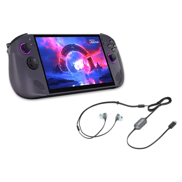 Lenovo Legion Go S (32GB 1TB) Steam OS + Lenovo Legion E510 7.1 RGB Gaming In-Ear Headphones AMD Ryzen™ Z2 GO Processor (da 3 GHz fino a 4,3 GHz)/SteamOS/1 TB SSD M.2 2242 PCIe Gen4 TLC