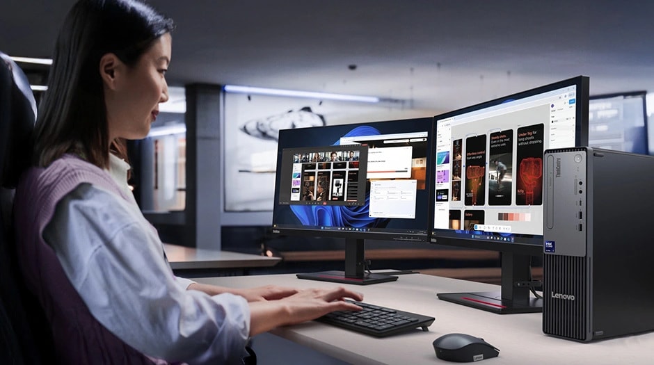 LENOVO ThinkCentreneo 50t Gen 5 i3-13100/8GD5/256GSSD/Wifi6/BT/KB/M/NoOS/1Y Pre/ĐEN_12UB0020VA