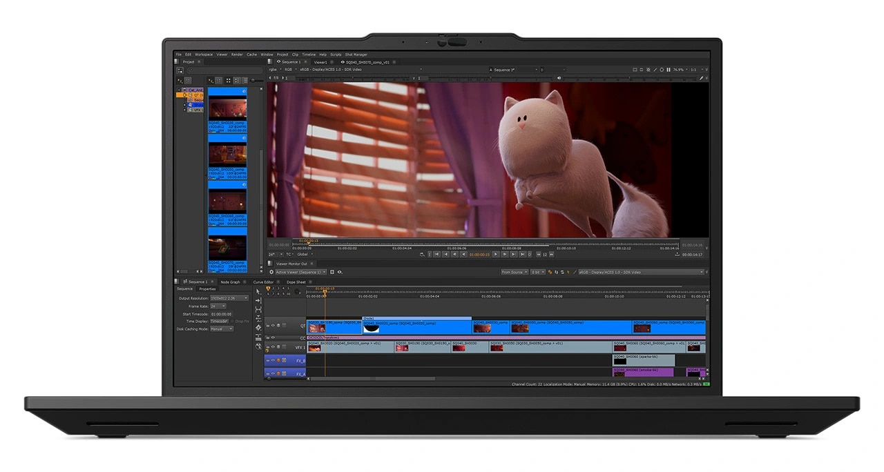 Edit images & complex animation videos on the Lenovo ThinkPad P16s Gen 4 mobile workstation.