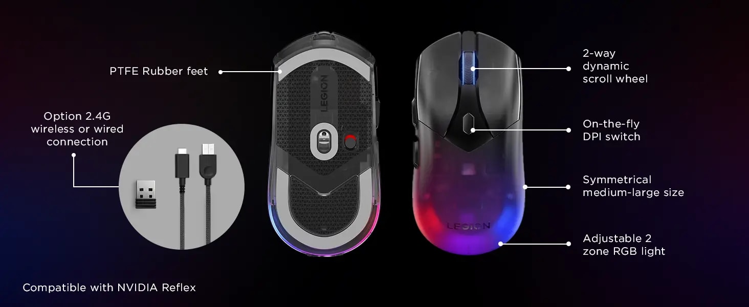 Lenovo Legion M410 Wireless RGB Gaming Mouse | GY51P80851 | Lenovo US