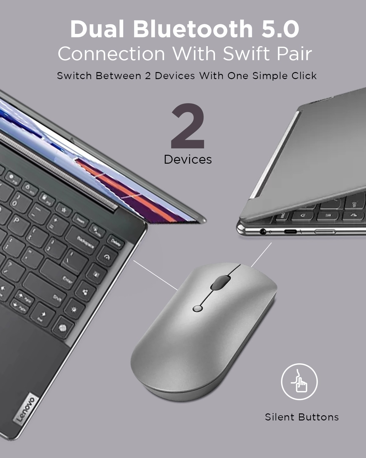 Lenovo 600 Bluetooth Silent Mouse | GY50X88832 | Lenovo US