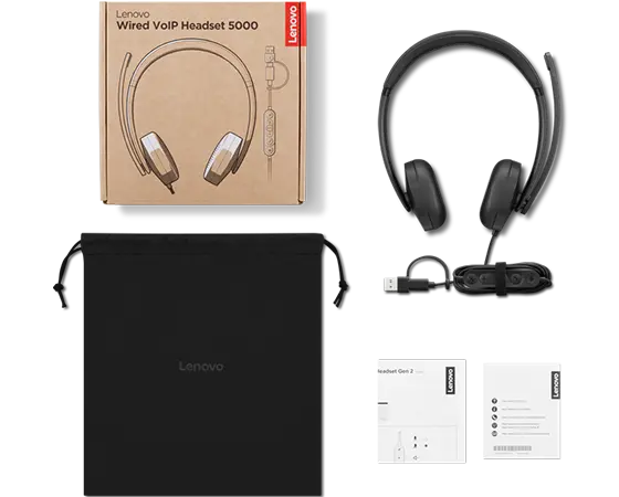 Lenovo Wired VoIP ヘッドセット 5000 | 4XD1R88995 | レノボ・ ジャパン