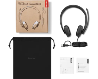 新品未開封Lenovo Wireless VolPヘッドセット 海外モデル Lenovo Wired VoIP ヘッドセット 5000 | 4XD1R88995 | レノボ・ ジャパン